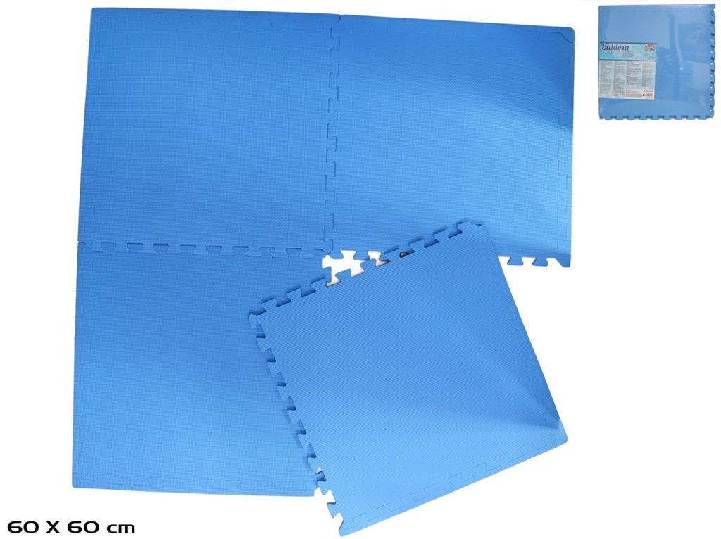[134430] BALDOSA EVA AZUL 60 X 60 X 1 CM 4 UDS