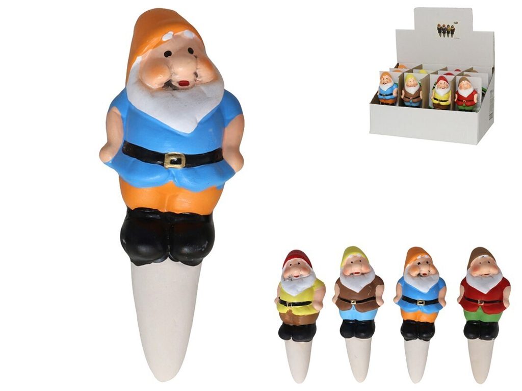 [134558] REGADOR PLANTAS CERAMICA GNOMOS 15.5 X 5.5 CM
