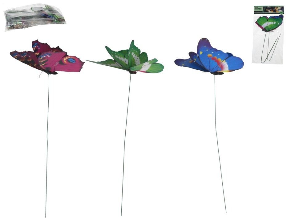 [134606] STICK MARIPOSAS JARDIN 3 UDS