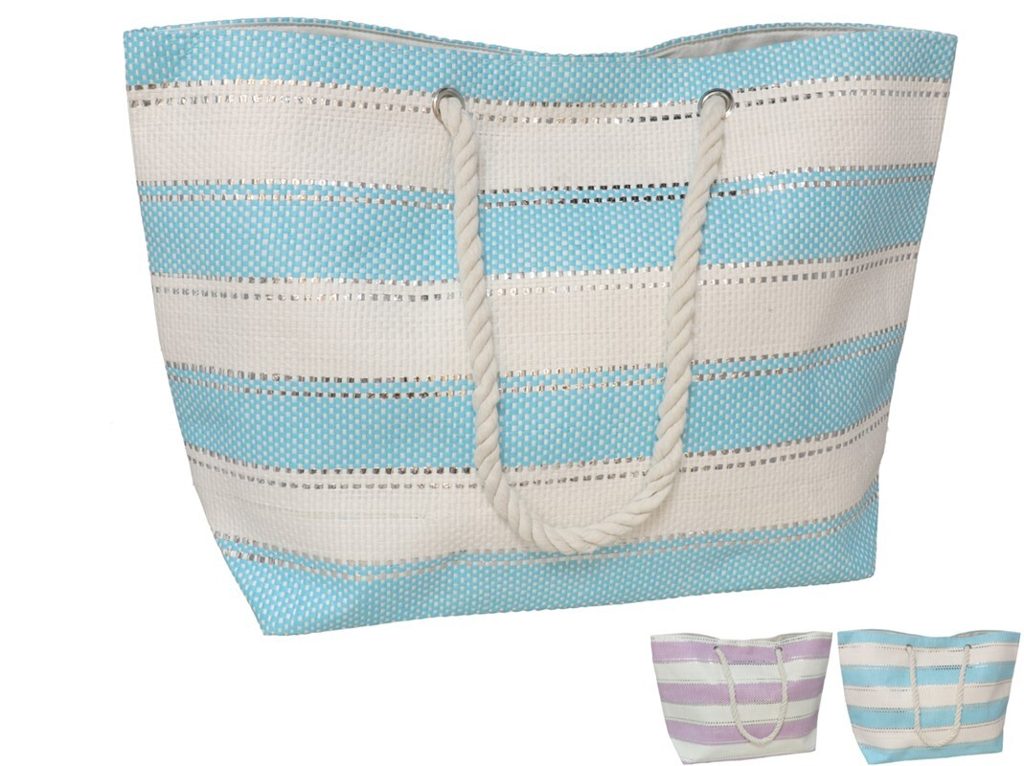 [134830] BOLSO PLAYA NAVY CIERRE MAGNETICO 2 SURTIDOS 55 X 16 X 36 CM