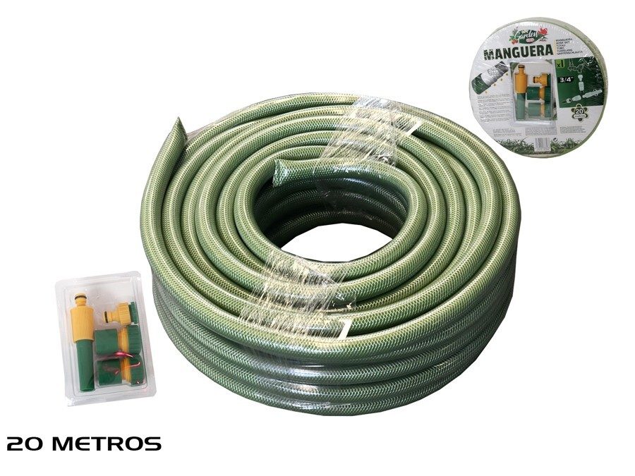 [136784] MANGUERA 4 CAPAS CON ACCESORIOS Ø 3/4 19 MM 20 MTS