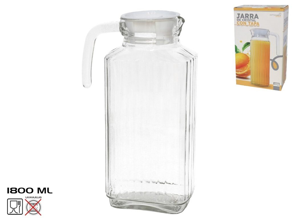 [138005] JARRA CRISTAL CON TAPA 1800 ML