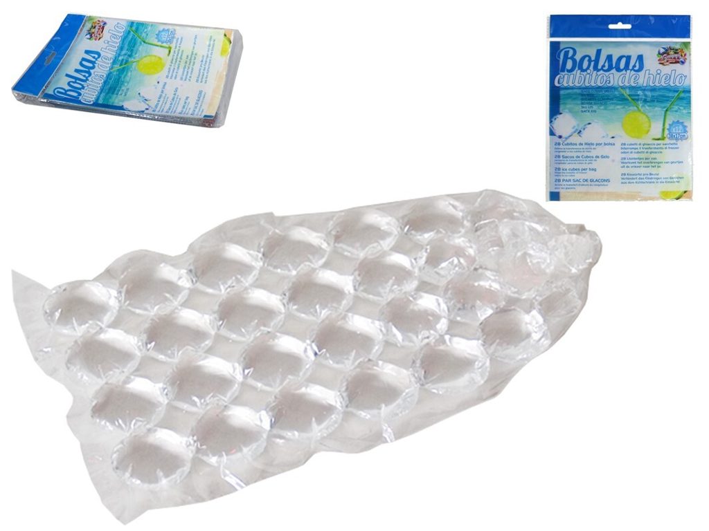 [141988] BOLSA CUBITOS DE HIELO 38 X 17 CM 12 UDS