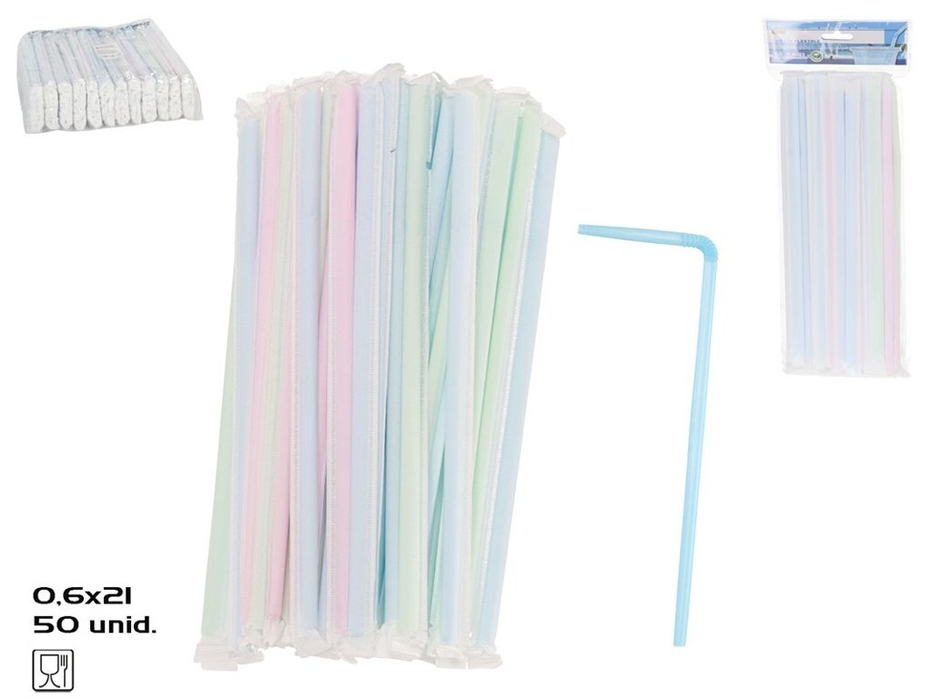 [142012] CAÑITA FLEXIBLE ENFUNDADOS 21 CM 50 UDS