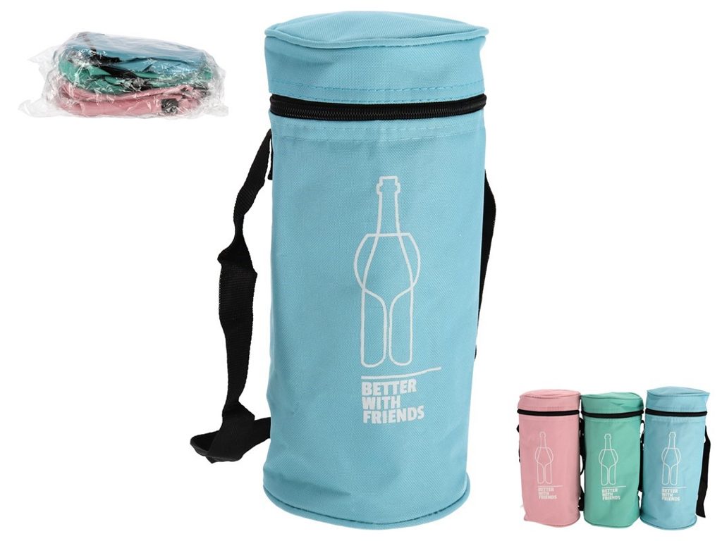 [142015] BOLSA NEVERA BOTELLA 3 SURTIDOS 31 X 12 CM