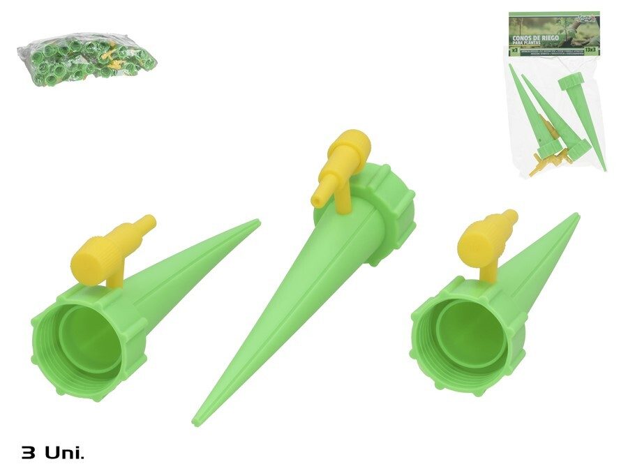 [142025] CONOS DE RIEGO PARA PLANTAS 13 X 3 CM 3 UDS
