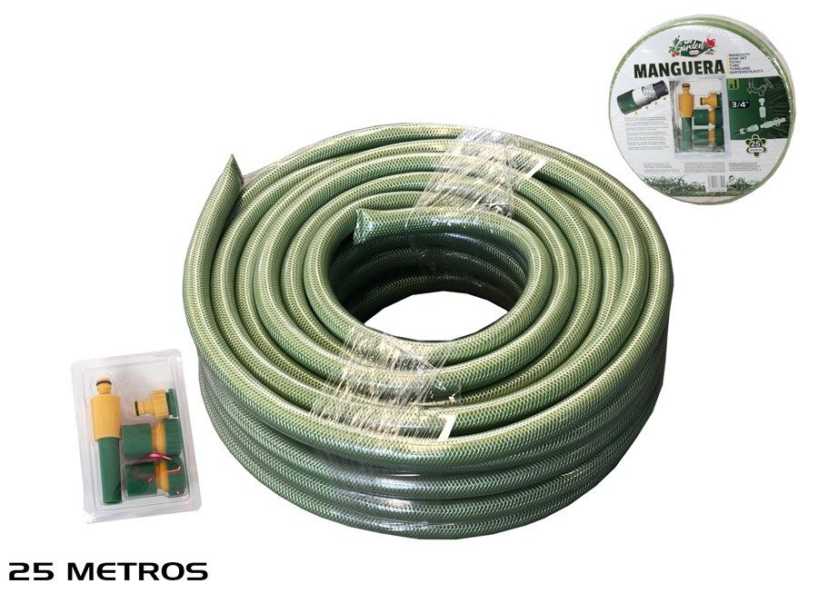 [142027] MANGUERA 4 CAPAS CON ACCESORIOS Ø 3/4 19 MM 25 MTS