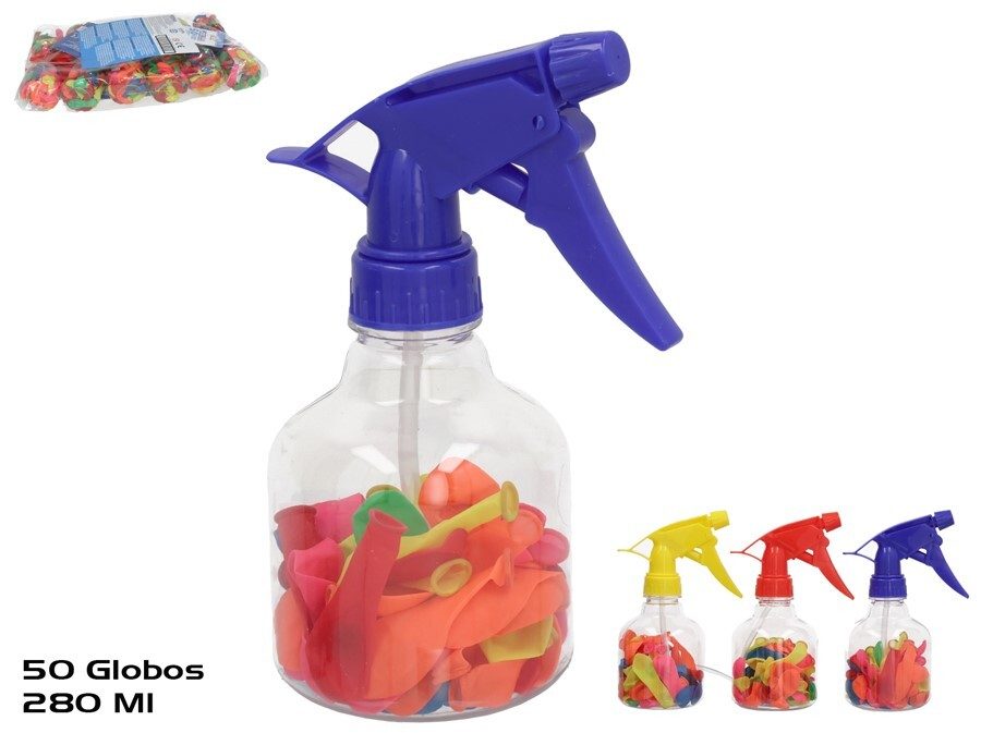 [142071] BOTELLA CON HINCHADOR 50 GLOBOS 280 ML