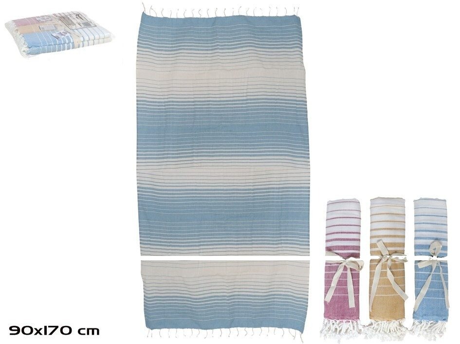 [142072] TOALLA DE PLAYA DINESH 3 SURTIDOS 90 X 170 CM