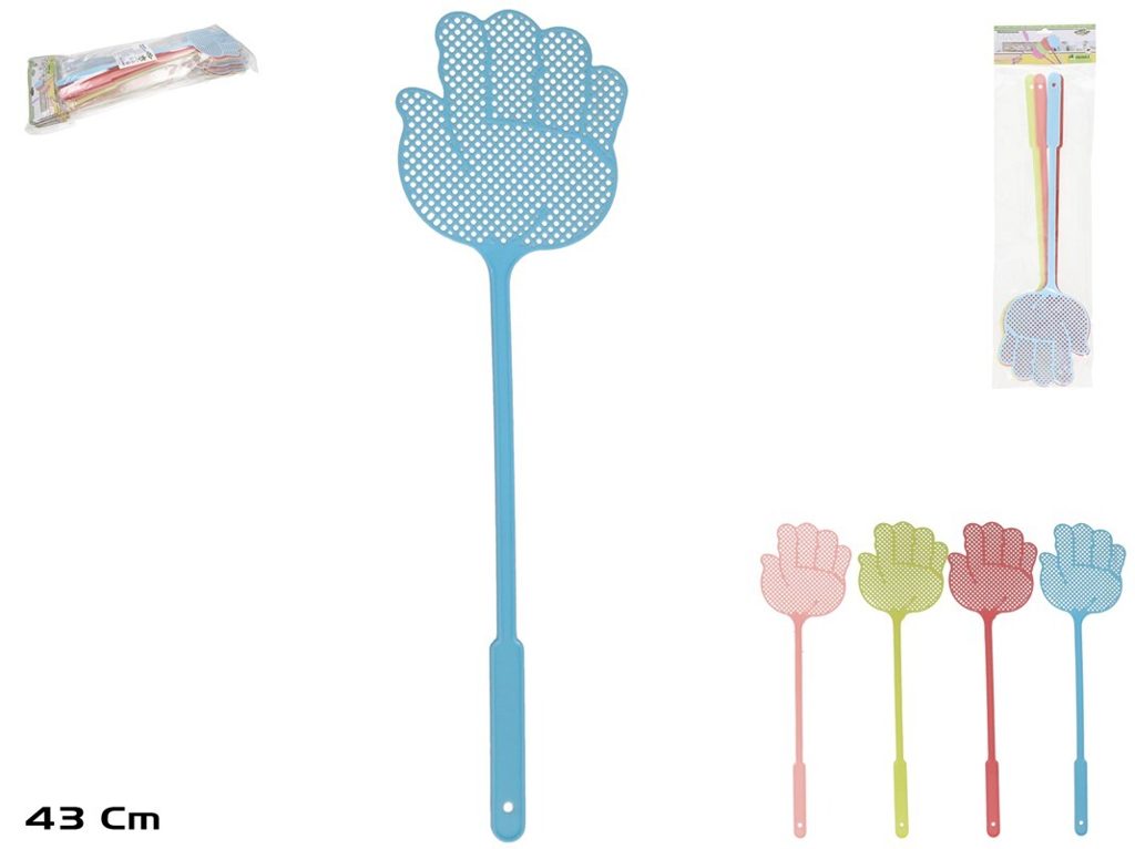 [142078] MATAMOSCAS COLORES SURTIDOS 43 CM 4 UDS