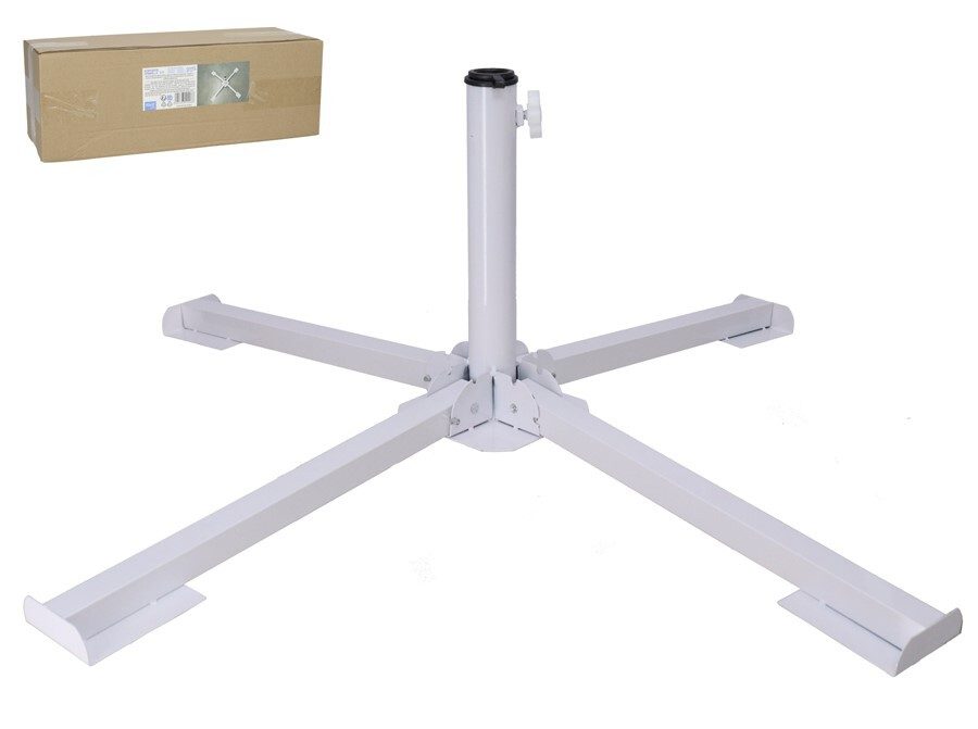 [142156] SOPORTE SOMBRILLA ALAN BLANCO 82.5 X 82.5 X 27 CM