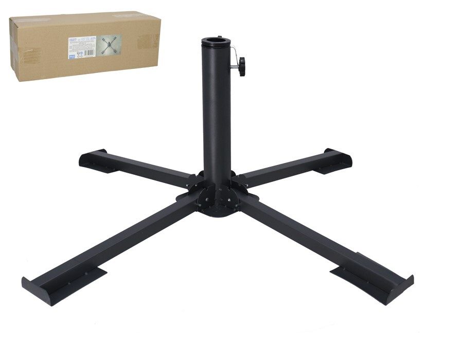 [142157] SOPORTE SOMBRILLA ALAN NEGRO 82.5 X 82.5 X 27 CM