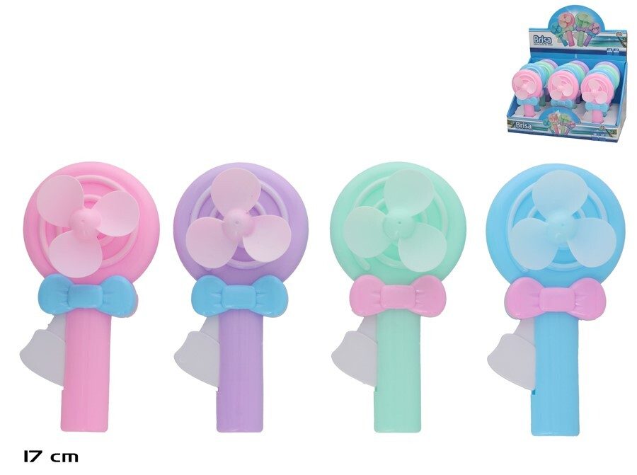 [142180] VENTILADOR DE MANO BRISA 4 COLORES SURTIDOS 17 CM