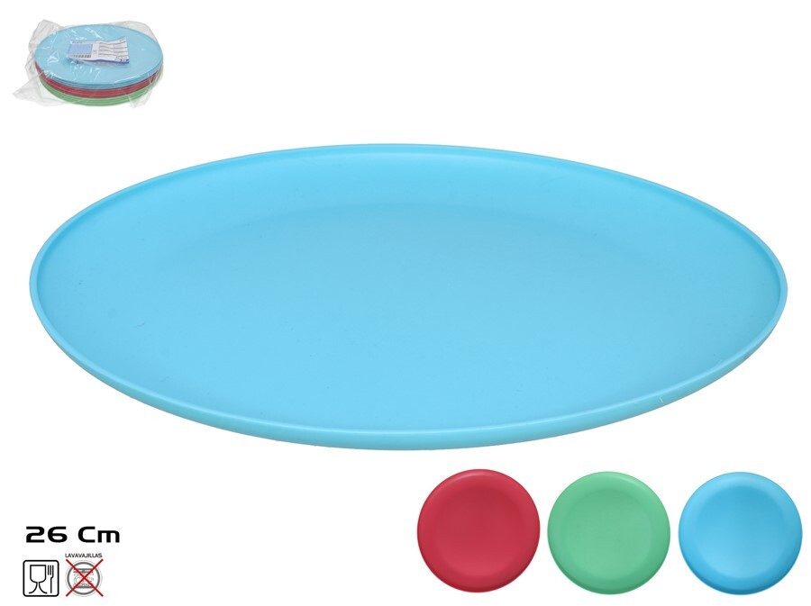 [142189] PLATO SUMMER REUTILIZABLE 3 SURTIDOS 26 CM