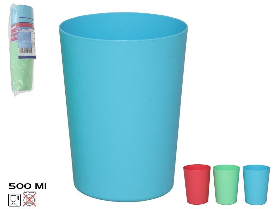 [142193] VASO SUMMER REUTILIZABLE 3 SURTIDOS 500 ML
