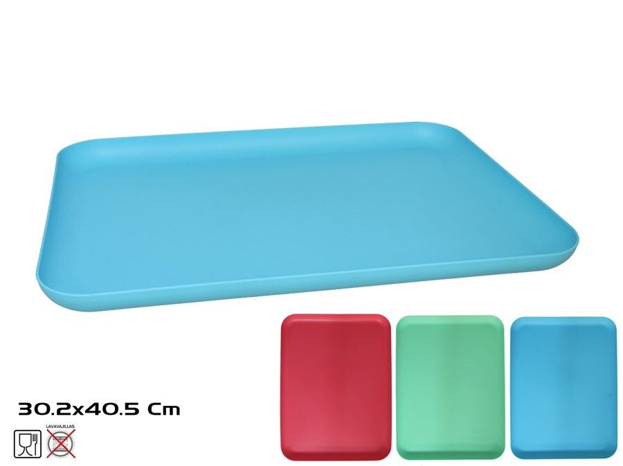 [142195] BANDEJA SUMMER REUTILIZABLE RECTANGULAR 3 SURTIDOS 40.5 CM