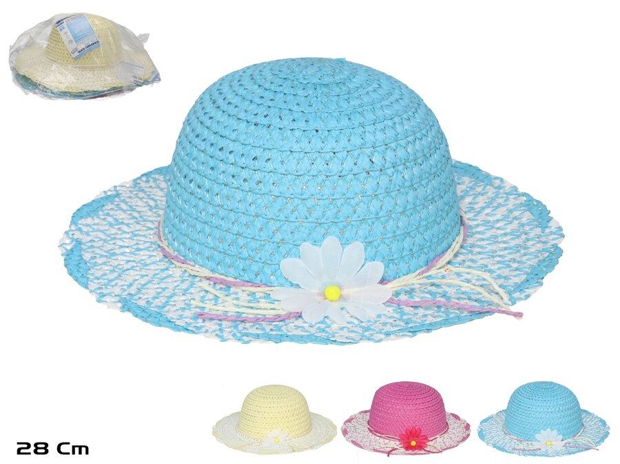 [142204] SOMBRERO SOFIA 3 COLORES SURTIDOS 28 CM