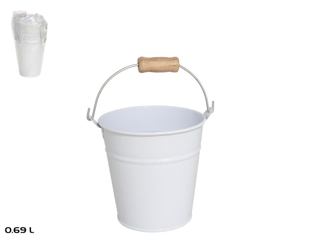 [113838] CUBO ZINCADO ROLY 0.69 LTS BLANCO