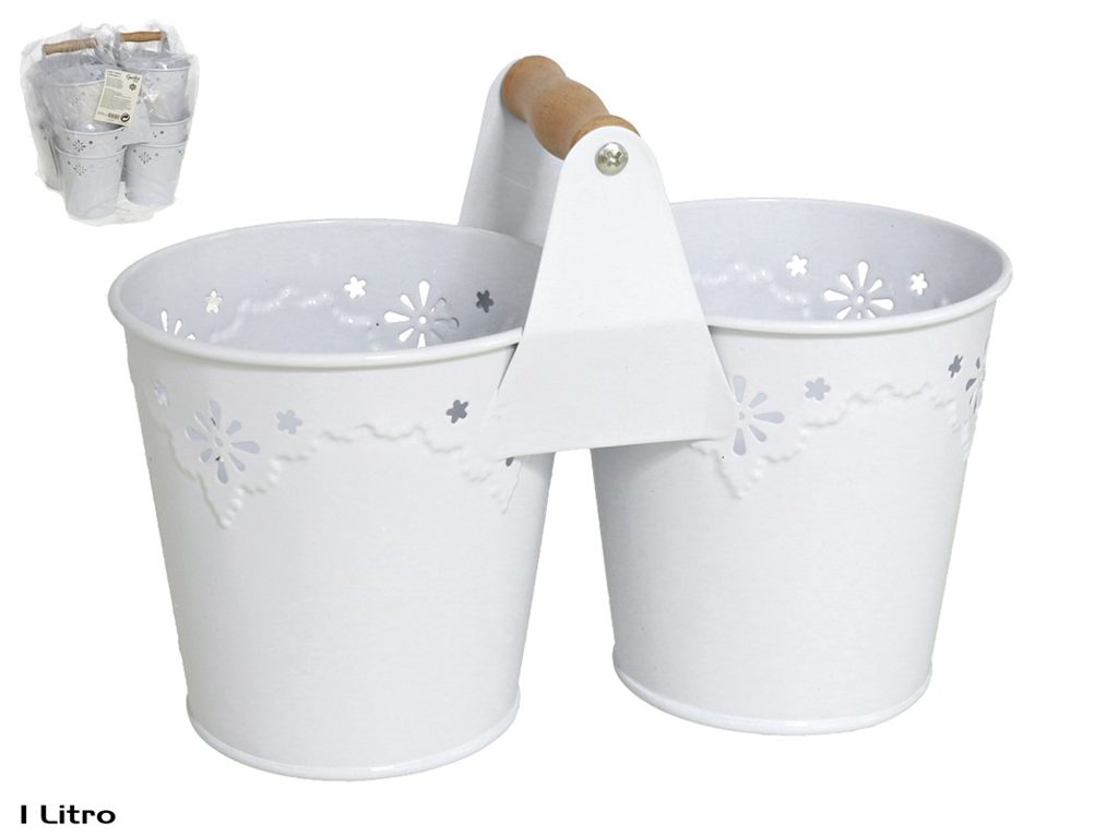 [141157] CUBO DOBLE LORRAINE BLANCO 22 X 11 X 15 CM