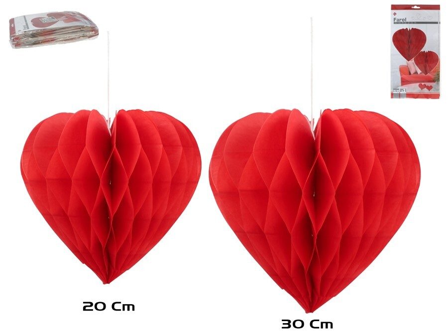 [141165] FAROL PAPEL CORAZON 20/30 CM 2 UDS