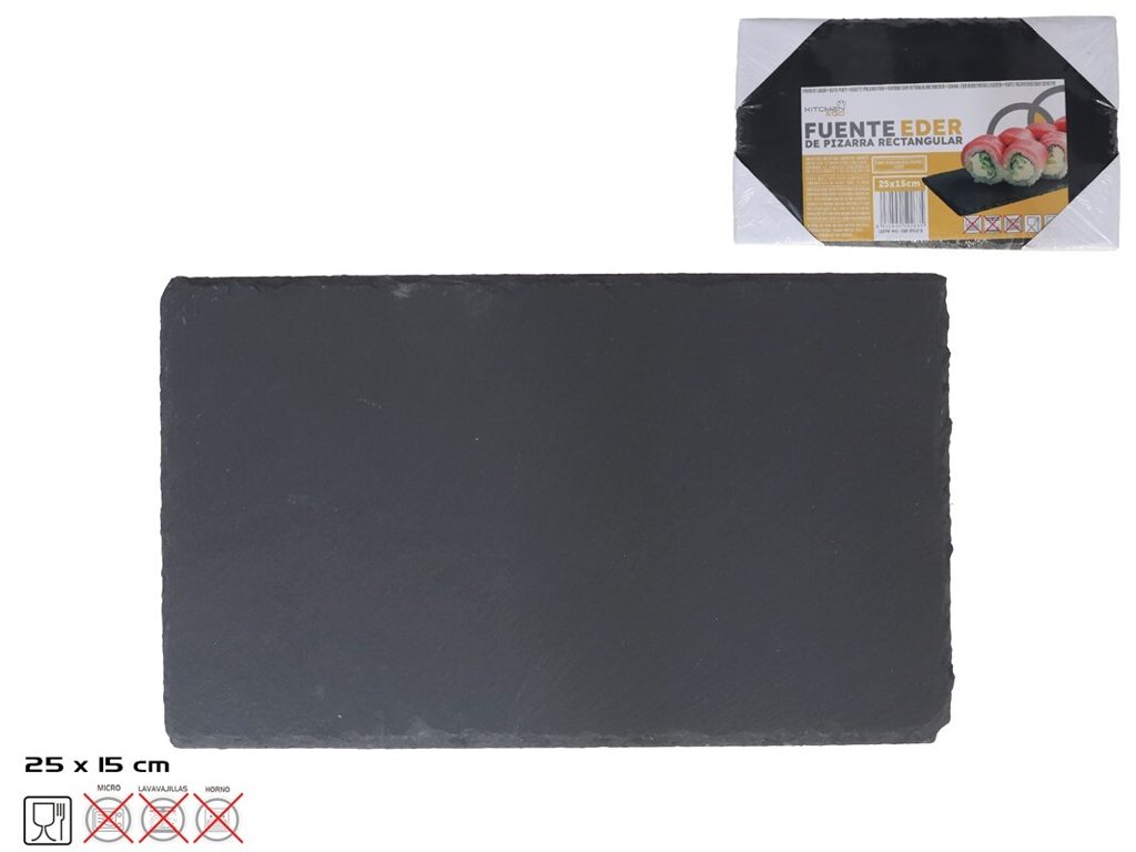 [119431] FUENTE EDER RECTANGULAR PIZARRA 15X25 CM