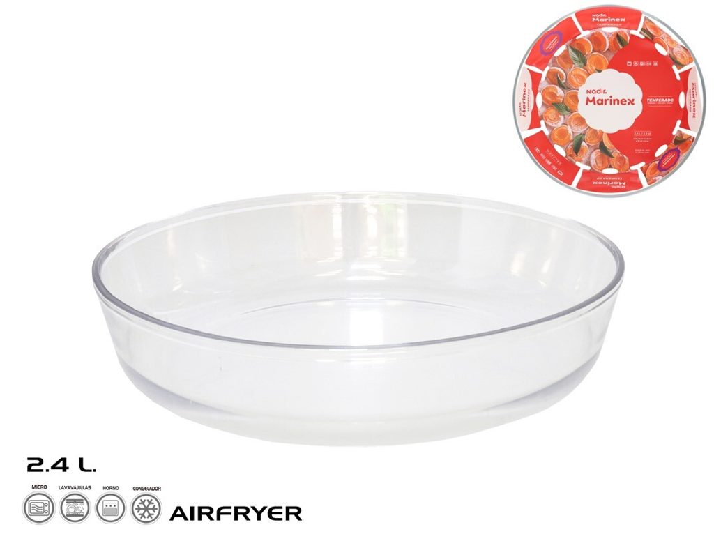 [140289] FUENTE REDONDA CRISTAL MARINEX 26.5 CM 2.4 LTS