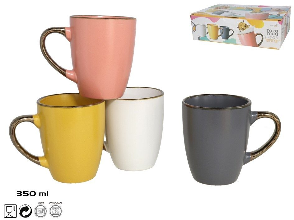 [140340] TAZA MUG TIERRA SURTIDO GRES 350 ML