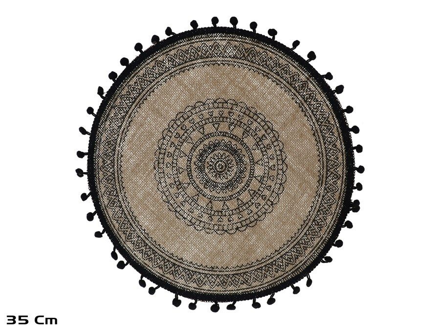 [140403] SALVAMANTEL CHENNAI REDONDO NEGRO 35 CM
