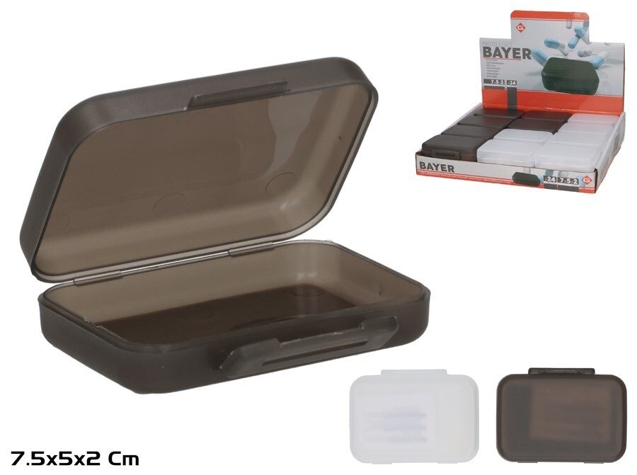 [140425] PASTILLERO PLASTICO BAYER 7.5 X 5 CM