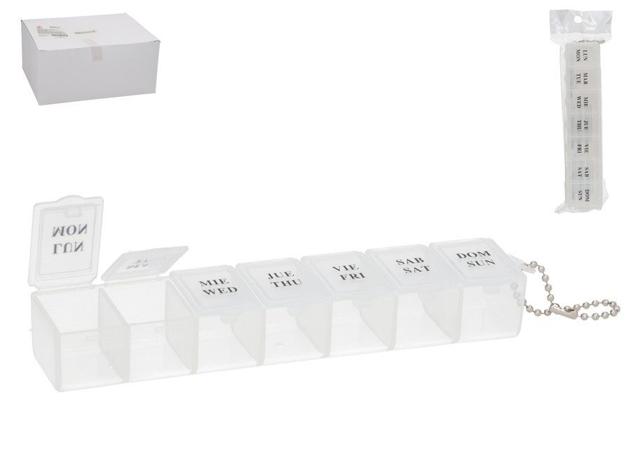 [140426] PASTILLERO PLASTICO SEMANAL 15 X 3 CM