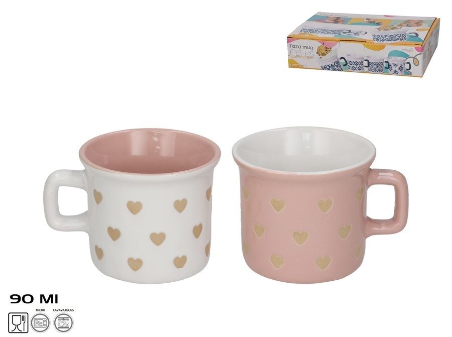 [140432] TAZA MUG GRES LOVE 2 SURTIDOS 90 ML