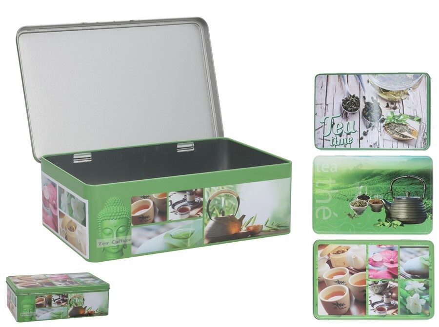 [140436] CAJA CONDIMENTOS METAL 20 X 13 X 6.5 CM