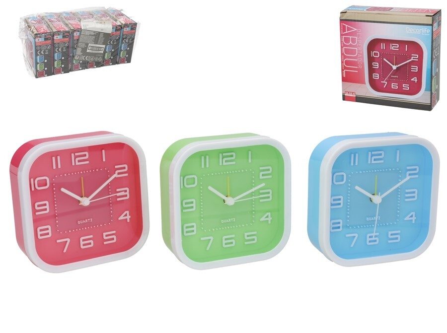 [140460] DESPERTADOR ABDUL 3 COLORES SURTIDOS 11 CM
