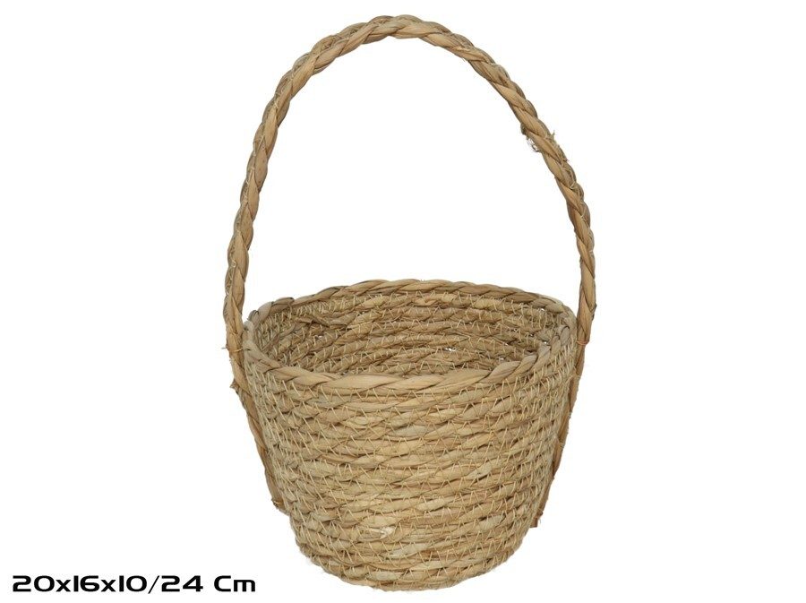[140234] CESTA FLORENCIA CON ASA 20 X 16 X 10 CM
