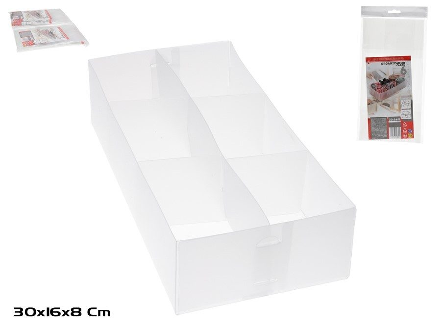 [140252] ORGANIZADOR CAJON 6 COMPARTIMENTOS 30 X 16 X 8 CM