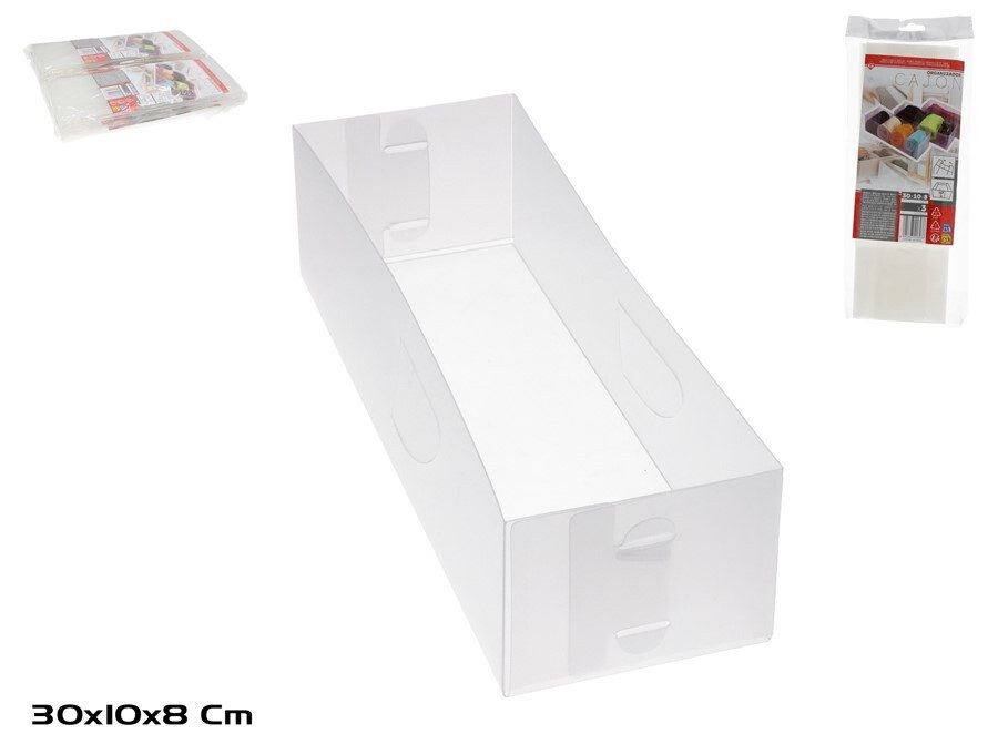 [140254] ORGANIZADOR CAJON 30 X 10 X 8 CM 3 UDS