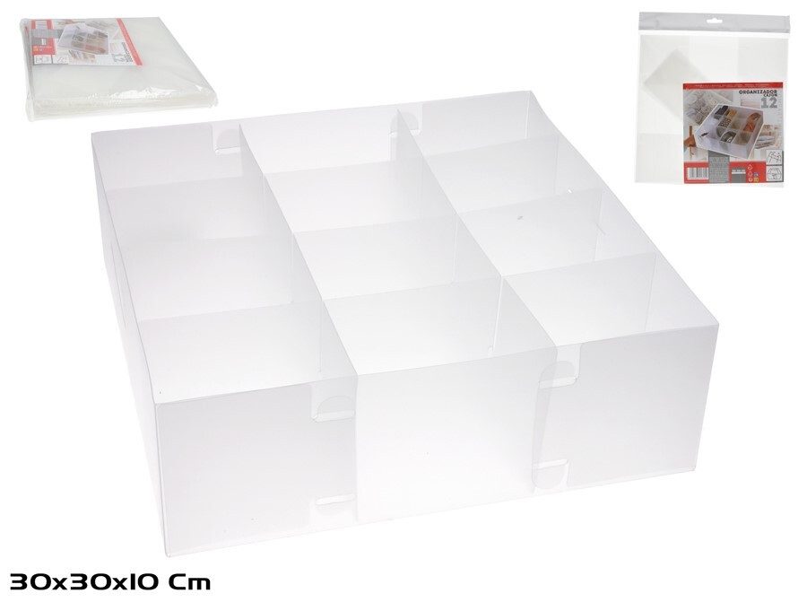 [140256] ORGANIZADOR CAJON 12 COMPARTIMENTOS 30 X 30 X 10 CM