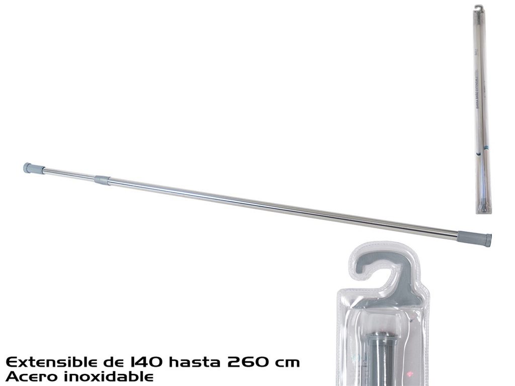 [139597] BARRA BAÑO EXTENSIBLE CROMADA 140 - 260 CM