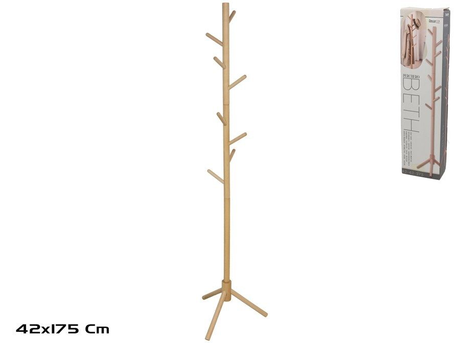 [139613] PERCHERO MADERA BETH 42 X 42 X 175 CM