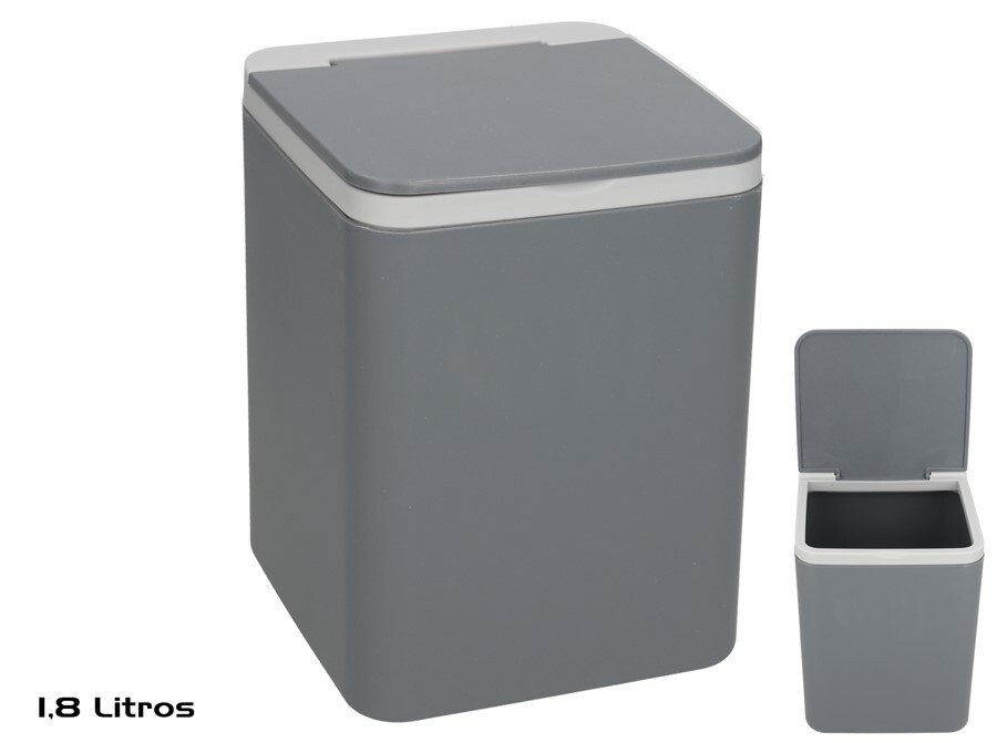 [139617] PAPELERA CEDRO CUADRADO CON TAPA 1.8 LTS