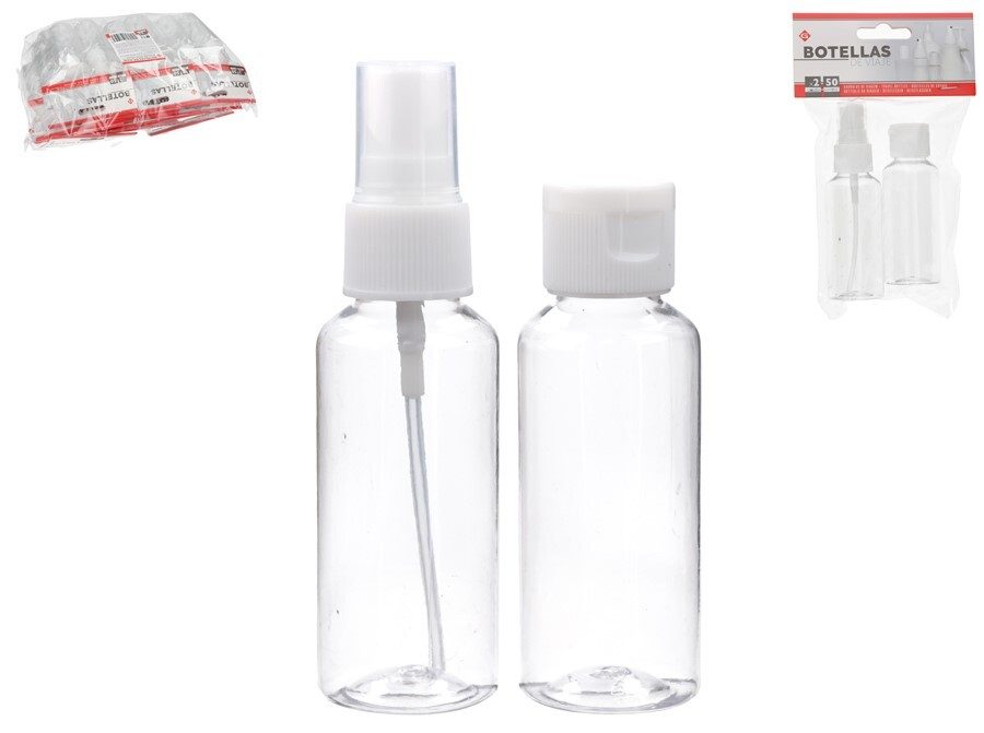 [139338] BOTELLAS DE VIAJE 50 ML 2 UDS