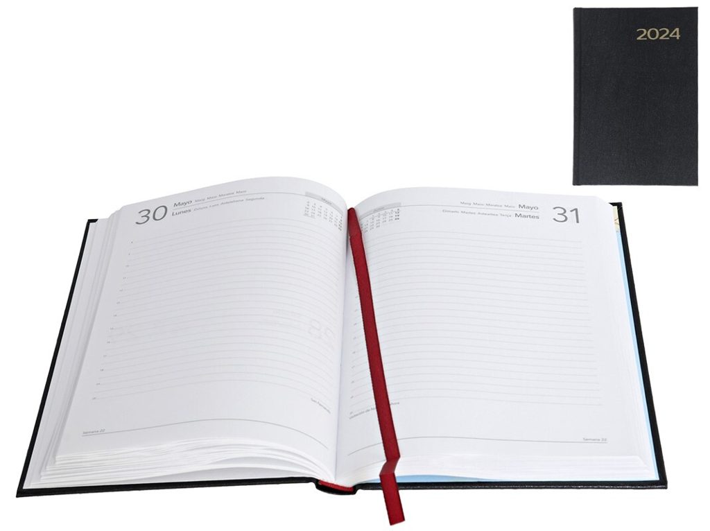 [96702] AGENDA SINTEX DIA-PAGINA NEGRO 2025