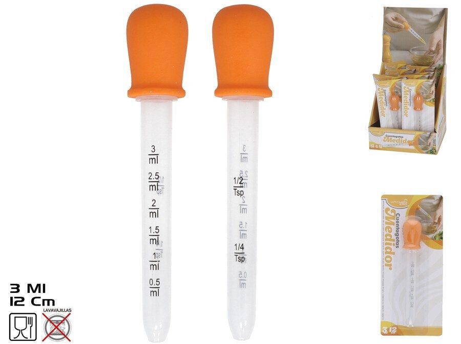 [113032] CUENTAGOTAS MEDIDOR PLASTICO 12 CM 3 ML