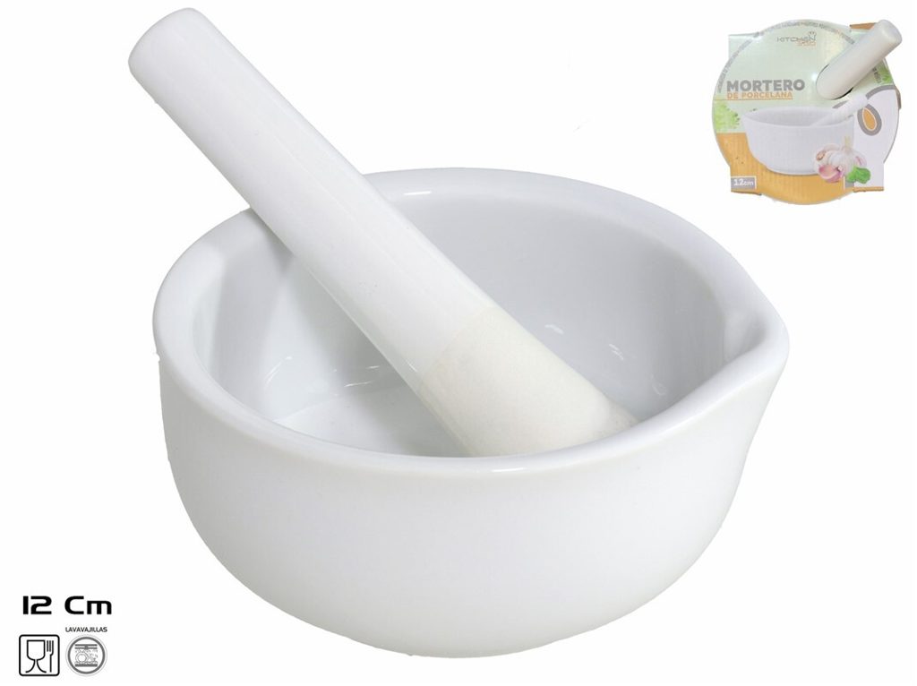 [138832] MORTERO PORCELANA BLANCO 11.5 X 12.5 X 6.2 CM