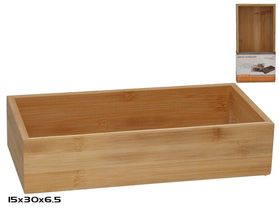 [138881] BANDEJA ORDENACION BAMBU 30 X 15 X 6.5 CM