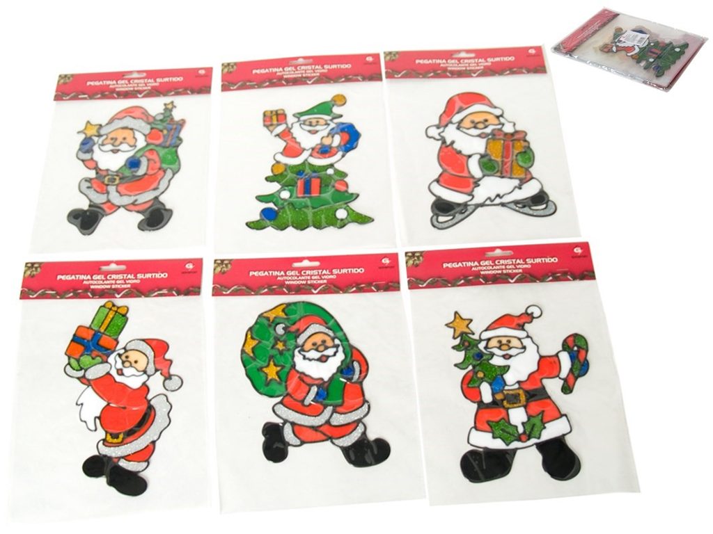 [132222] PEGATINA GEL NAVIDAD PARA VENTANA 15 X 18 CM