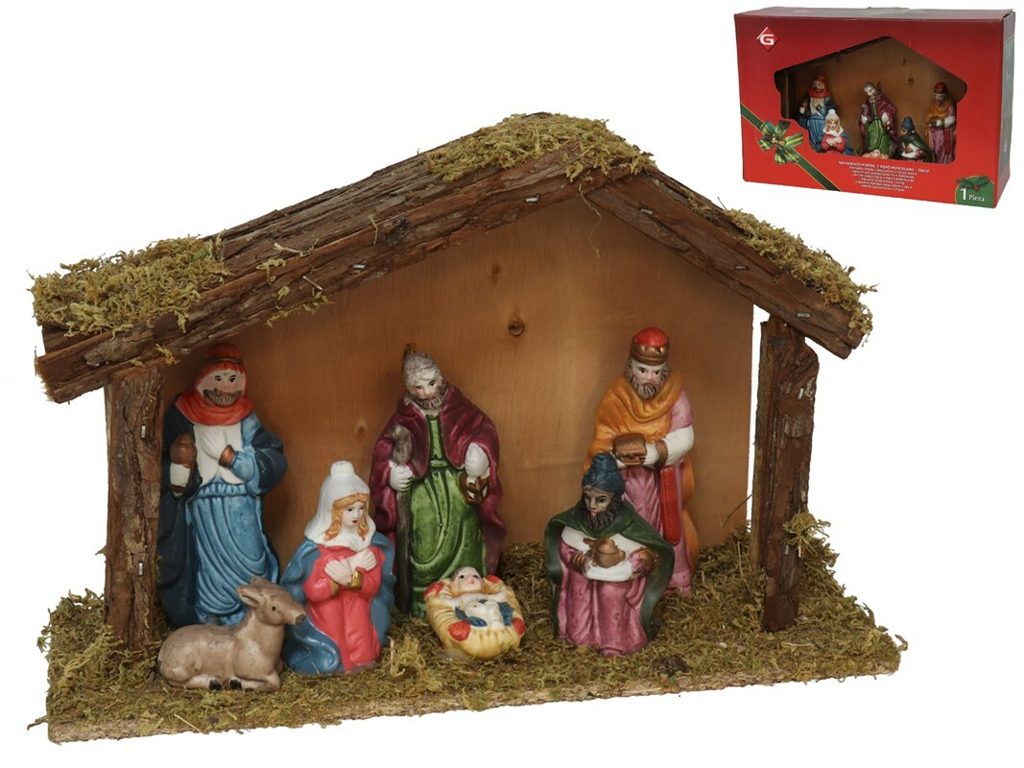 [138375] NACIMIENTO PORTAL PORCELANA 30 CM 7 PZAS