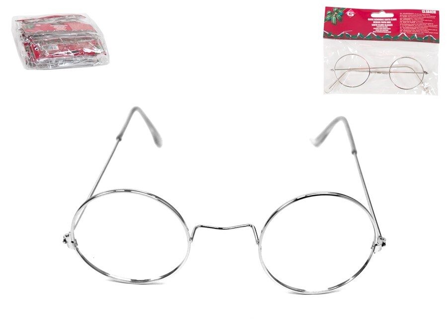 [138408] GAFAS REDONDAS METAL SANTA CLAUS 13.5 X 4 CM