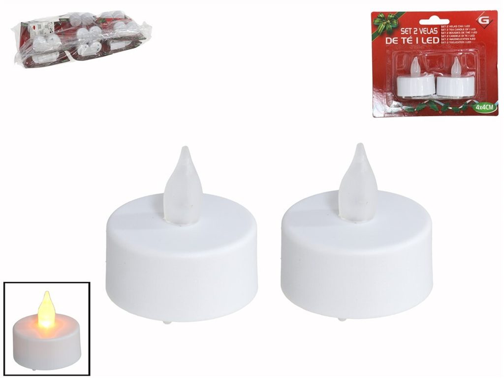 [138409] VELAS TE 1 LED 2 UDS 4 X 4 CM