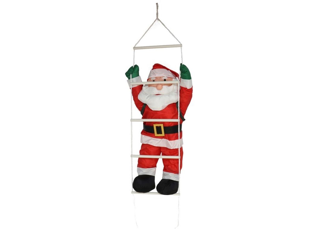 [138415] SANTA CLAUS IMPERMEABLE CON ESCALERA EXTERIOR 90 CM